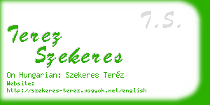 terez szekeres business card